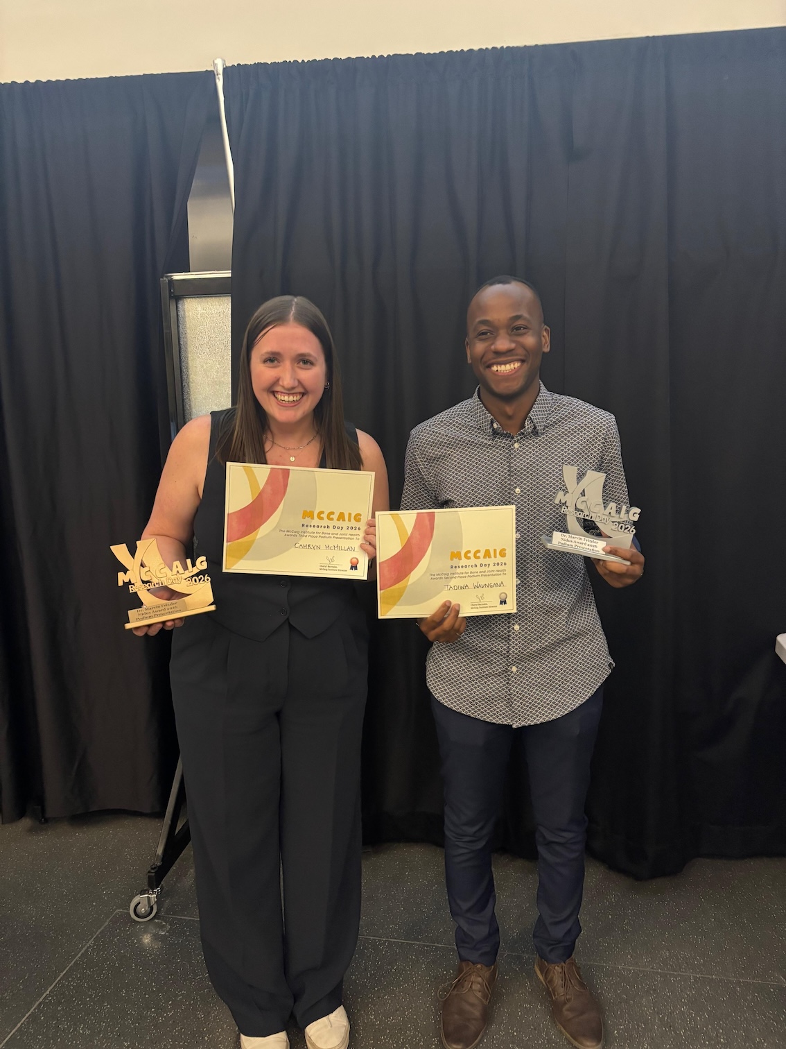 Congratulations Camryn and Tadiwa on their excellent presentations
